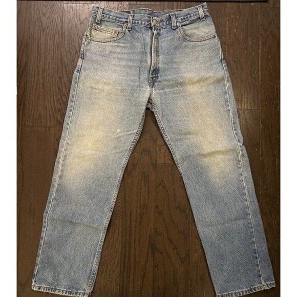 Vintage Worn Levi’s 505 Jeans 36x30 '99 Red Tab Y2K Straight Fit Fade Distressed - Picture 8 of 9